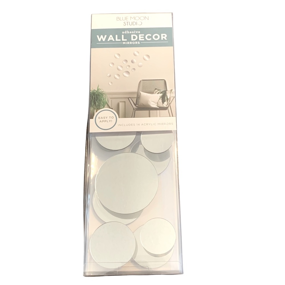 14pc Self-Adhesive Circle Wall Mirror Decals